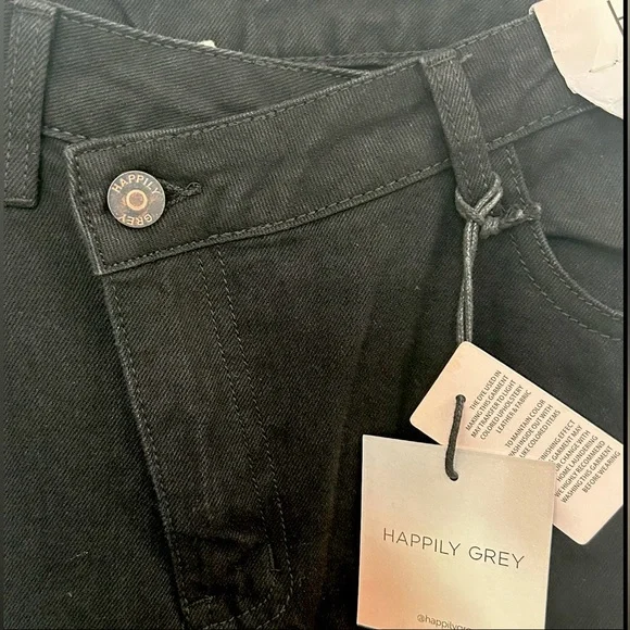 NEW Black Denim Maxi Skirt 25 High Slit Raw Hem Y2K Boho Grunge Minimalist NWT - Picture 3 of 9